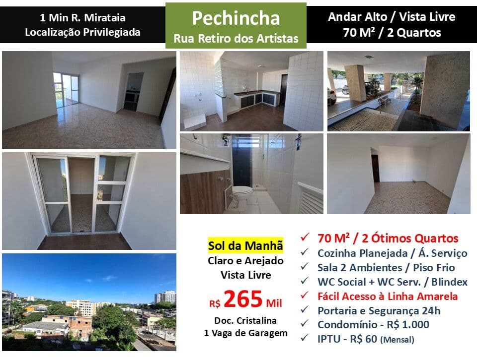 Apto JPA Pechincha Retiro dos Artistas 70M²