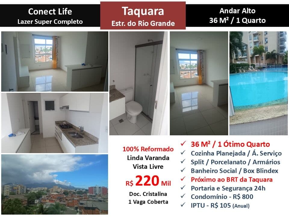 Apto JPA Taquara Conect Life 36M²