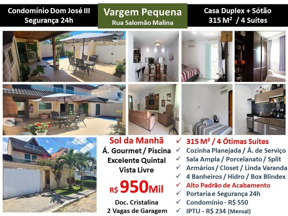 Casa Vargem Pequena Dom José 3 315M²