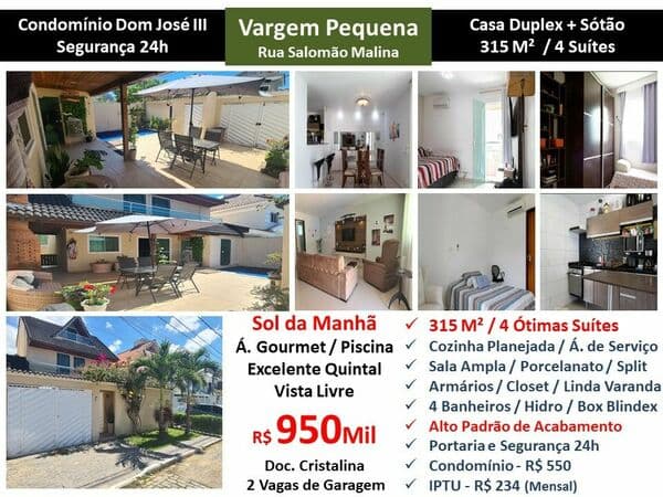 Casa Vargem Pequena Dom José 3 315M²