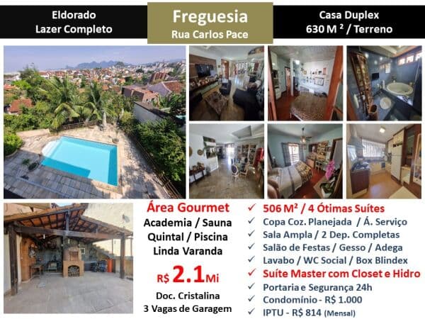 Casa JPA Freguesia Eldorado 506M² 2