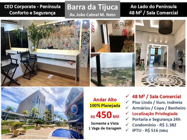 Sala Barra da Tijuca CEO 48M²