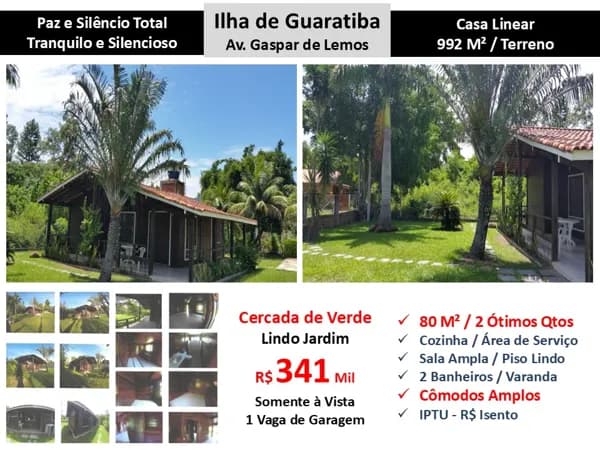 Casa Ilha de Guaratiba Gaspar de Lemos 80M²