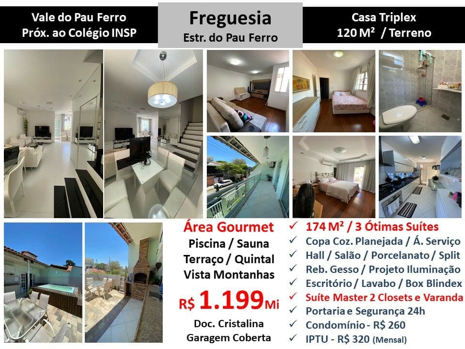 Casa JPA Freguesia Vale do Pau Ferro 174M²