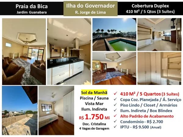 Cob Ilha do Governador Praia da Bica Jorge de Lima 410M²