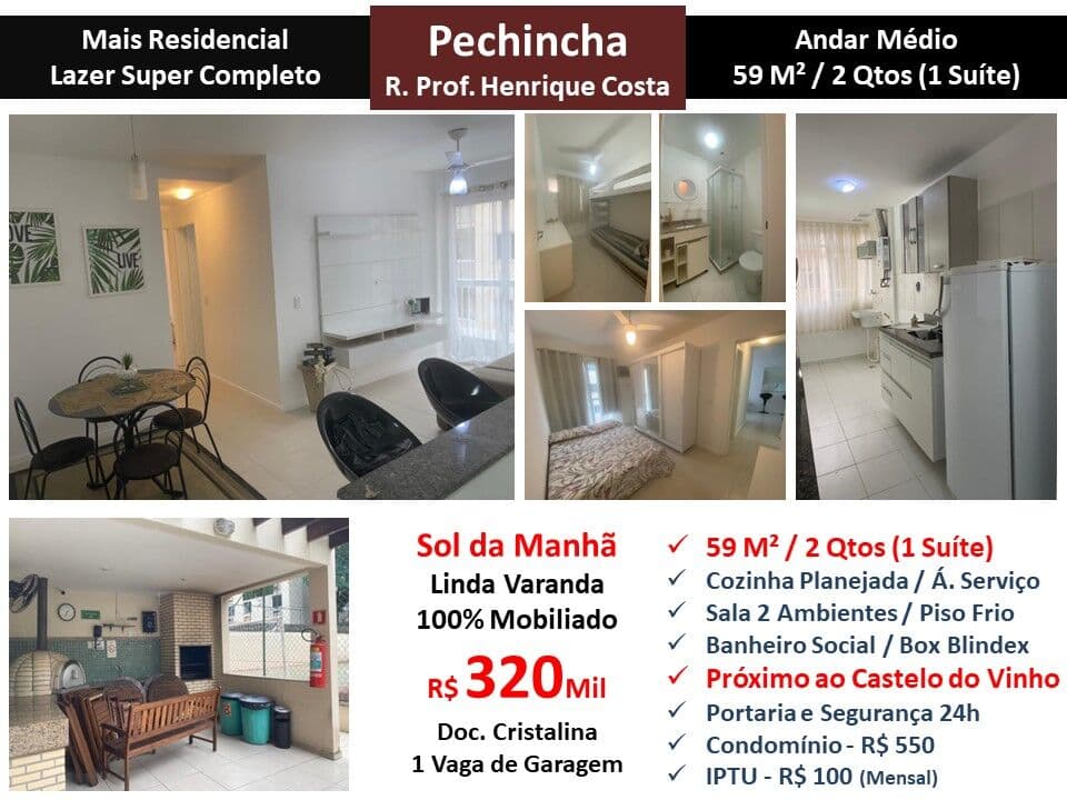 Apto JPA Pechincha Mais Residencial 59M²