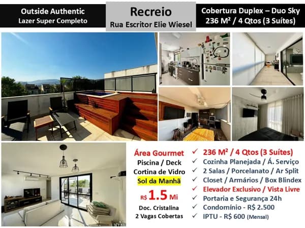 Cob Recreio Zico Outside 236M² 2