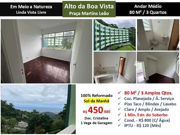Apto Alto da Boa Vista Praça Martins Leão 80M²