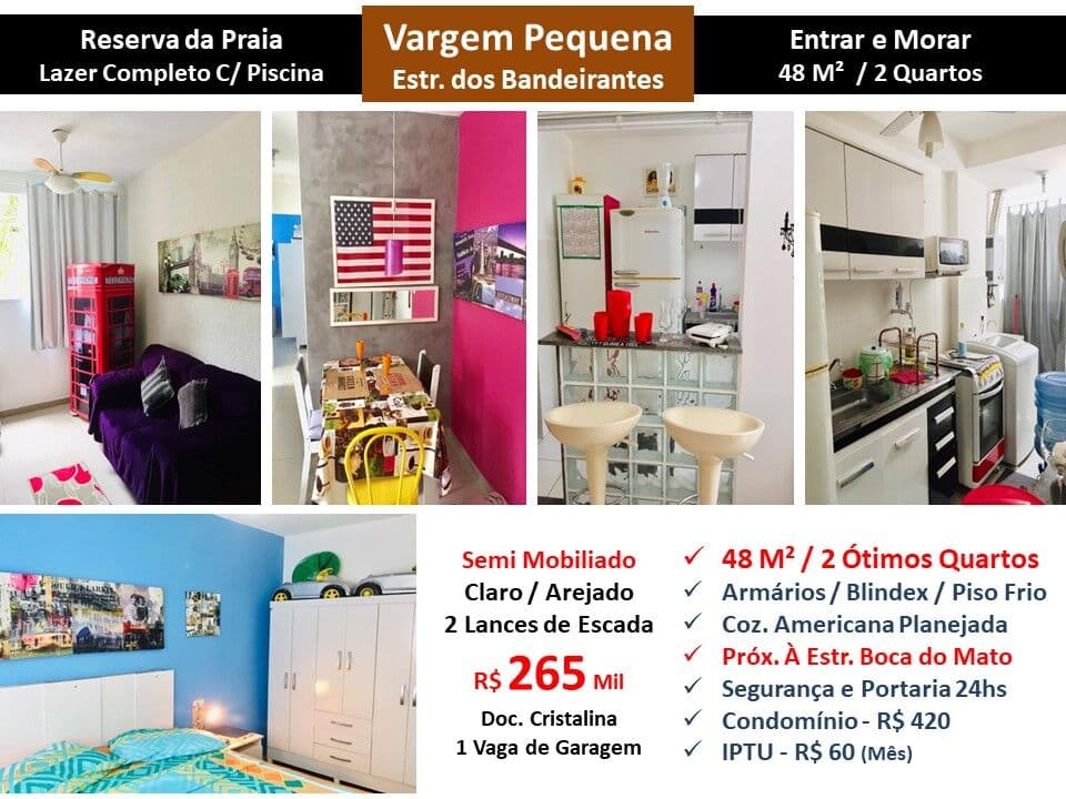 Apto Vargem Pequena Reserva da Praia 48M² 2