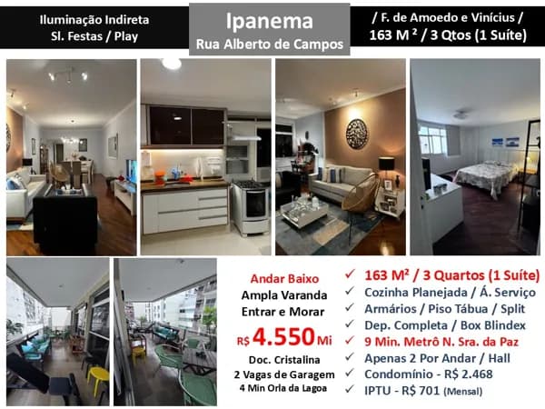 Apto Ipanema Alberto de Campos 163M² 2