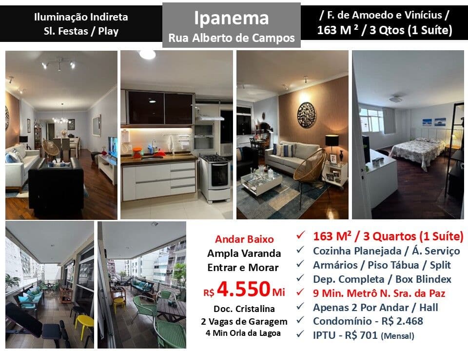 Apto Ipanema Alberto de Campos 163M² 2