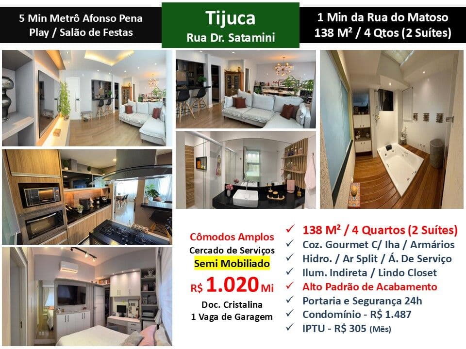 Apto Tijuca Dr. Satamini 138M²