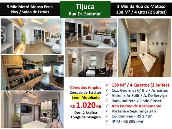 Apto Tijuca Dr. Satamini 138M²