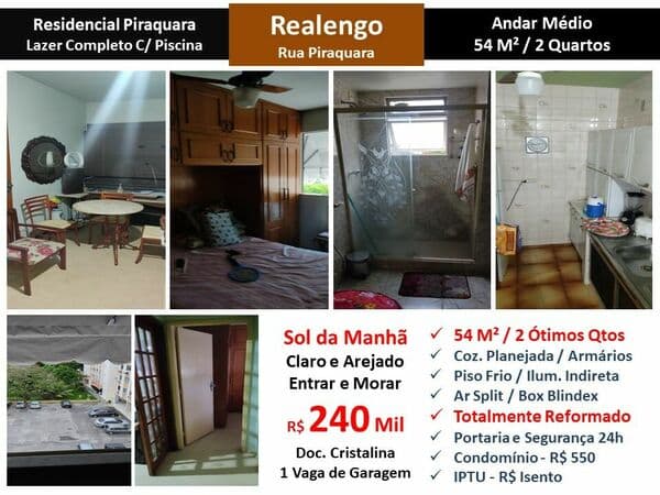 Apto Realengo CERP Piraquara 54M²