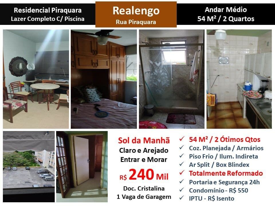 Apto Realengo CERP Piraquara 54M²