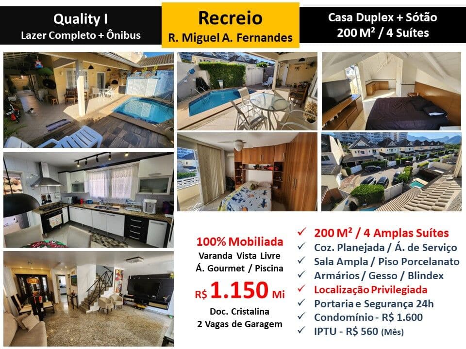 Casa Vargem Grande Quality 1 200M² 2