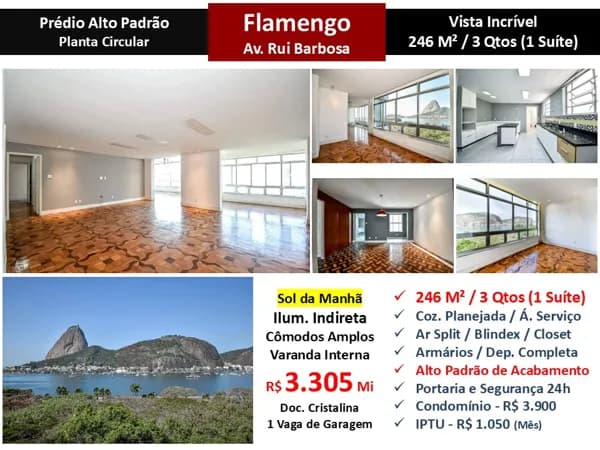 Apto Flamengo Praia Rui Barbosa 246M²