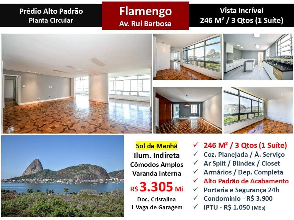 Apto Flamengo Praia Rui Barbosa 246M²