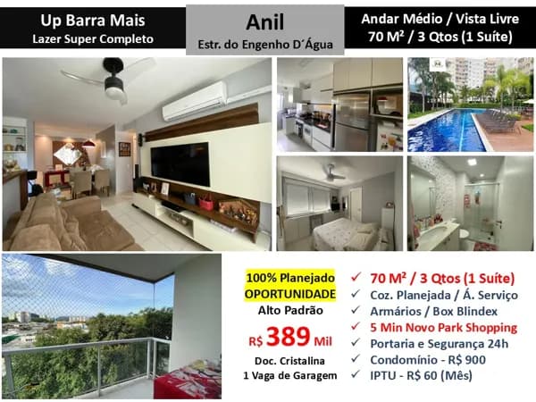 Apto JPA Anil UPBarra Mais 70M² 5