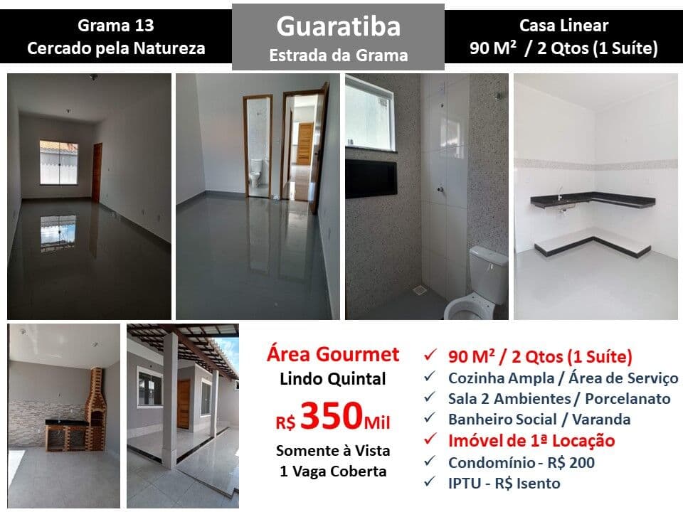 Casa Guaratiba Grama 13 90M² Linear