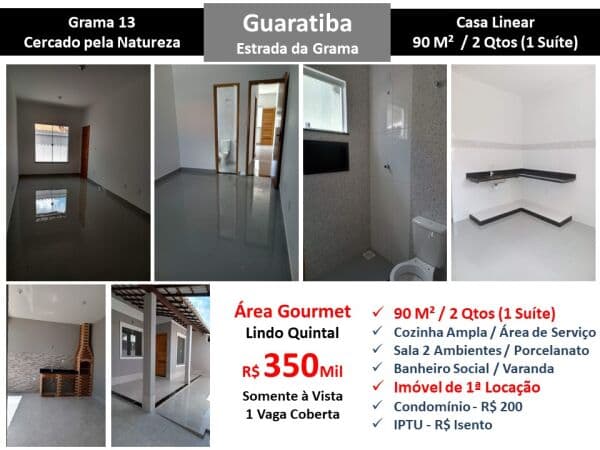 Casa Guaratiba Grama 13 90M² Linear