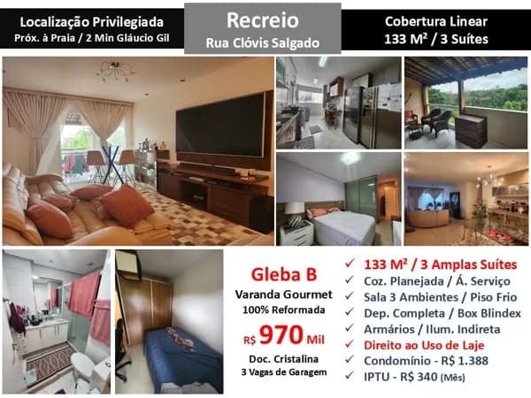 Cob Recreio Gleba B Clóvis Salgado 133M² Linear