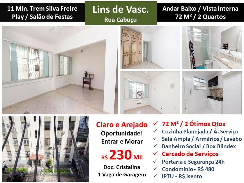 Apto Lins de Vasconcellos Cabuçu 72M²