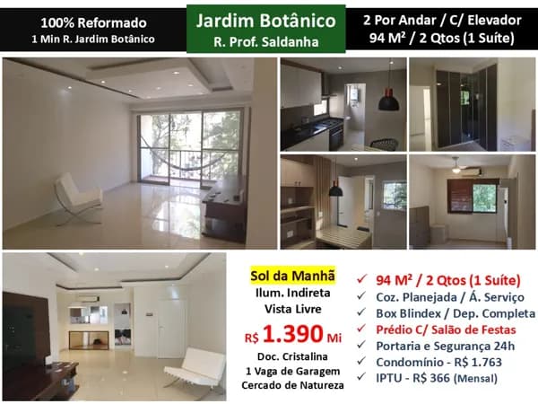 Apto Jardim Botânico Prof. Saldanha 94M²