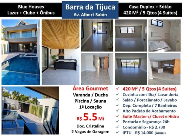 Casa Barra da Tijuca Blue Houses 420M²