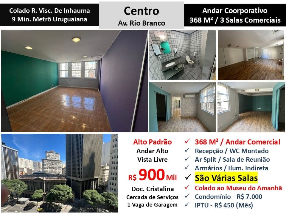 Sala Centro Rio Branco 368M²