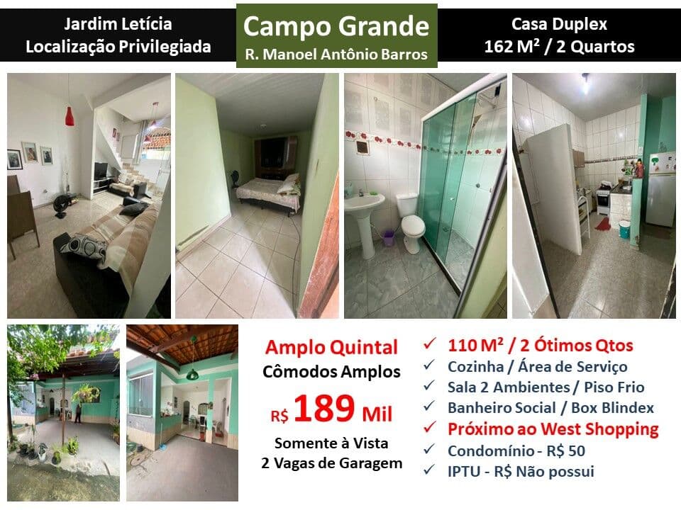 Casa Campo Grande Jardim Letícia 110M²