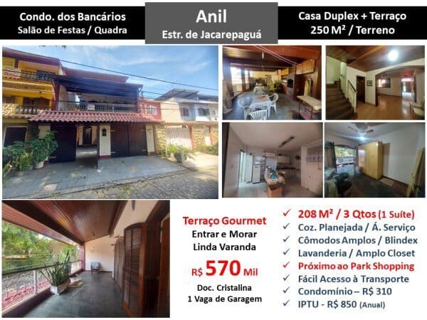 Casa JPA Anil Bancários 208M²