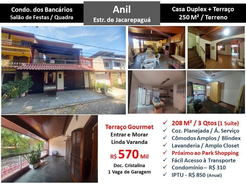Casa JPA Anil Bancários 208M²