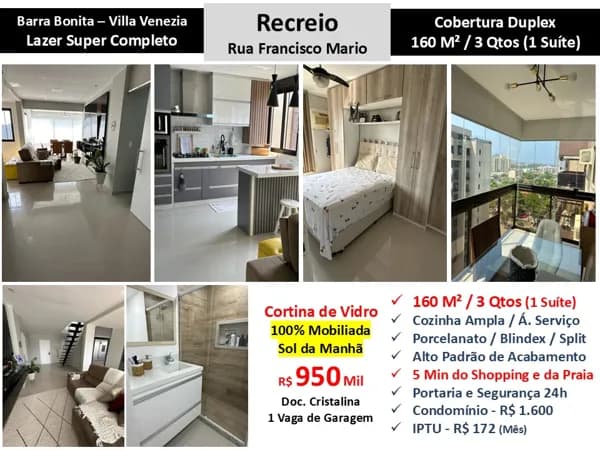 Cob Recreio Barra Bonita Villa Venezia 160M²