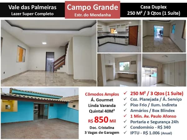 Casa Campo Grande Vale das Palmeiras 250M² 2