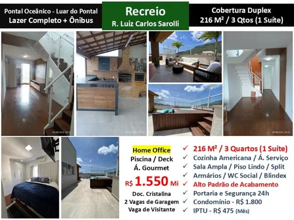 Cob Recreio Pontal Luar do Pontal 216M²
