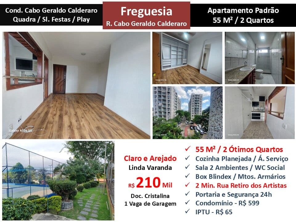 Apto JPA Freguesia Geraldo Calderaro 55M²