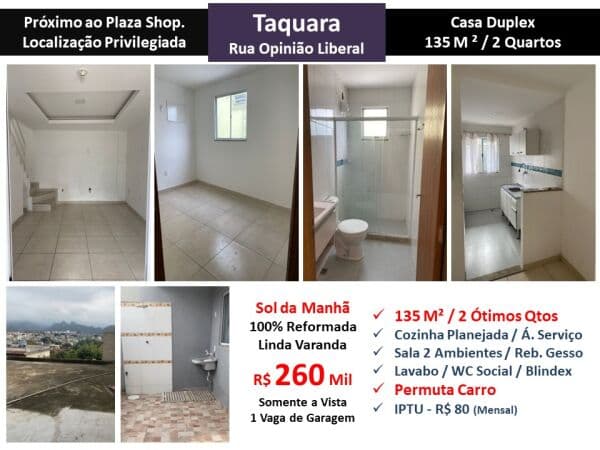 Casa JPA Taquara Opinião Liberal 135M²