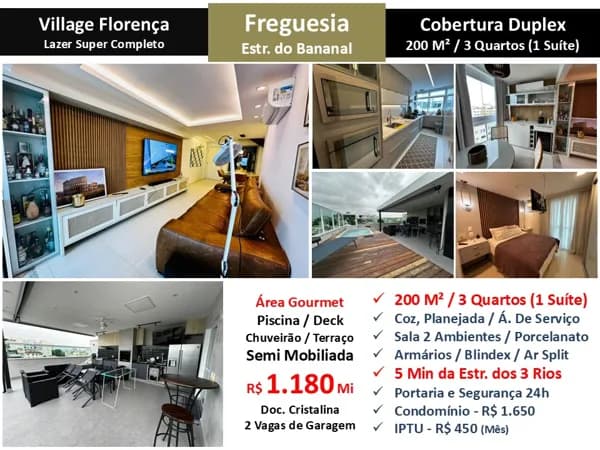 Cob JPA Freguesia Village Florença 200M²