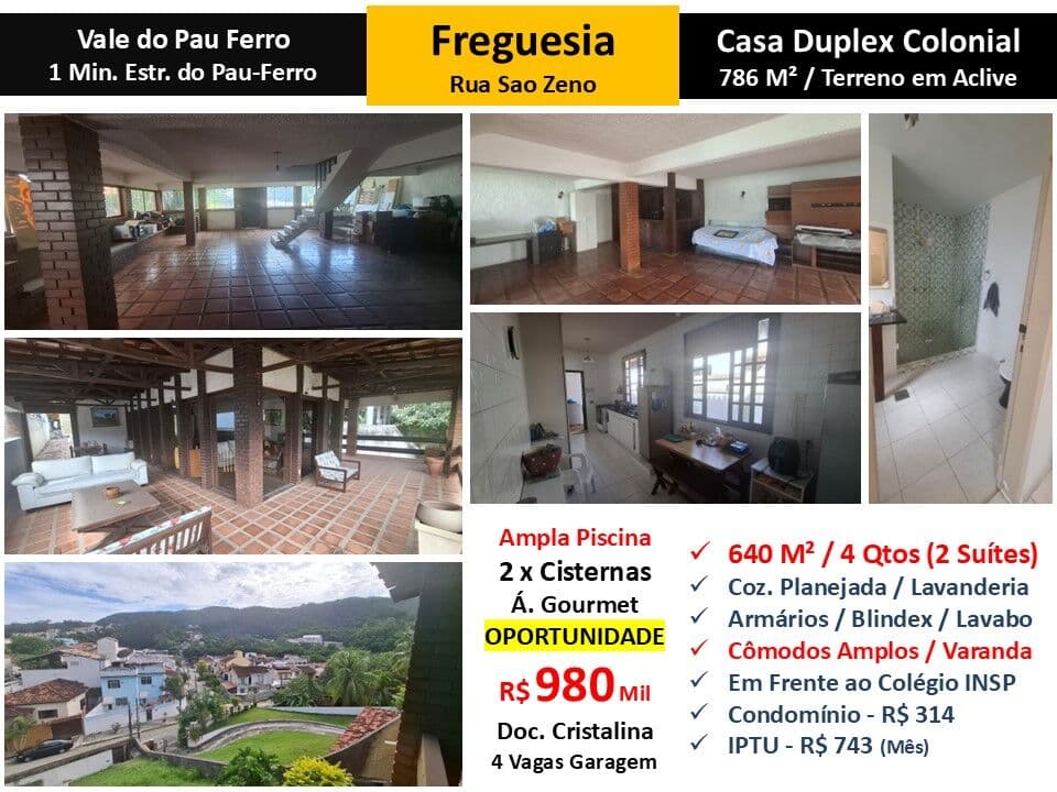 Casa JPA Freguesia Vale do Pau Ferro 640M²