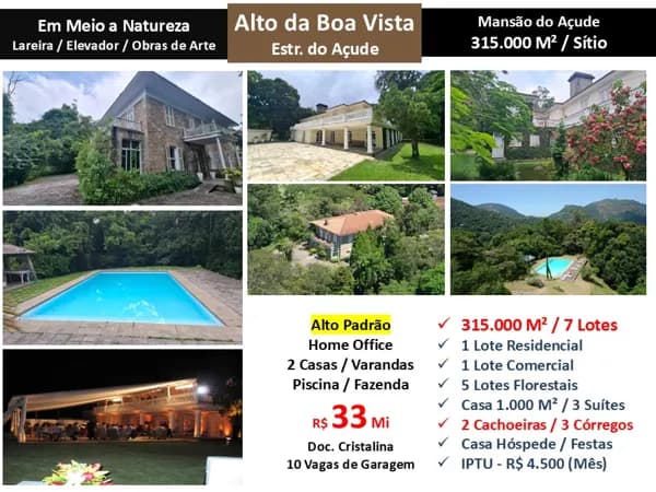 Casa Alto da Boa Vista Mansão do Açude 315000M²