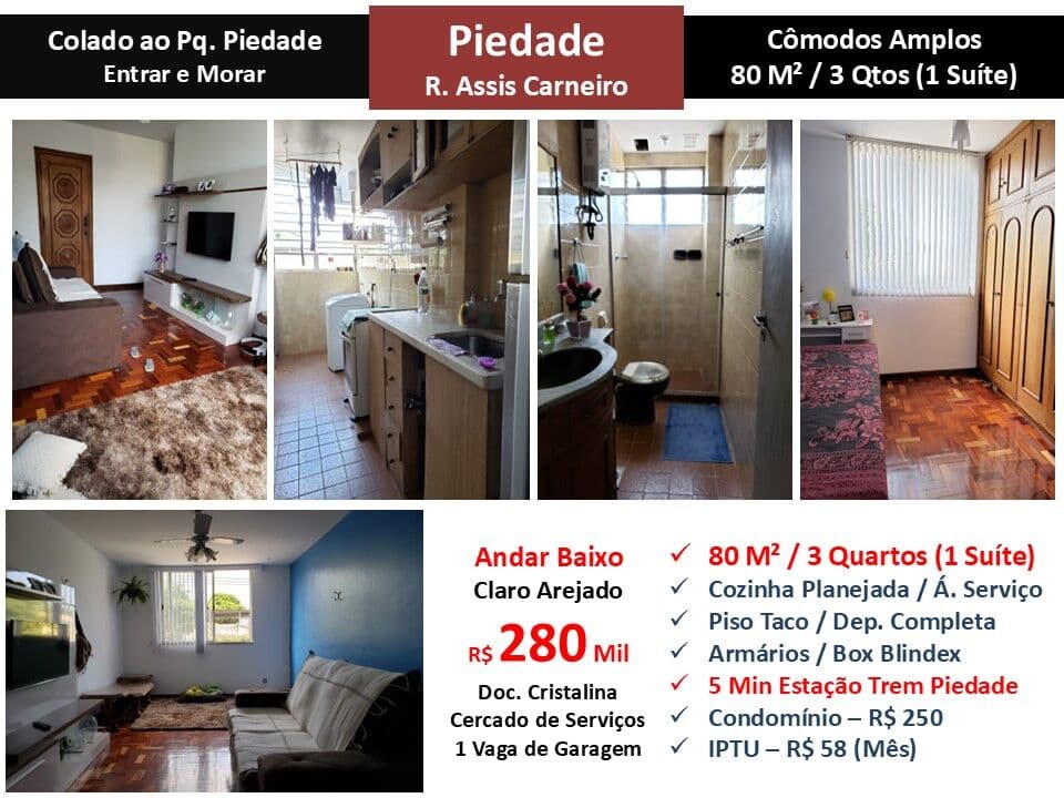 Apto Piedade Assis Carneiro 80M²