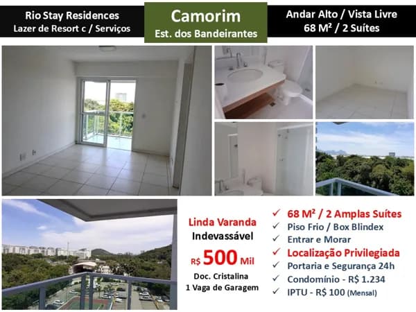 Apto Barra da Tijuca Camorim Rio Stay 68M²