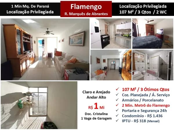 Apto Flamengo Marquês de Abrantes 107M² 2