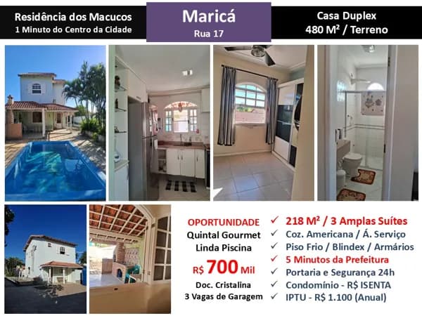 Casa Maricá Residência dos Macucos 218M²