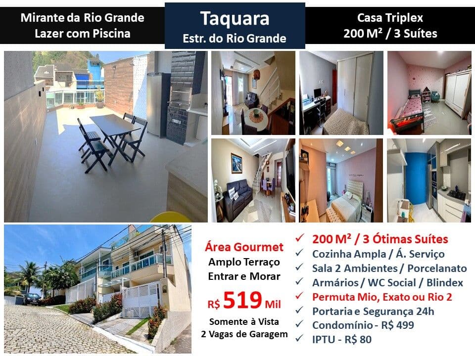 Casa JPA Taquara Mirante da Rio Grande 200M²