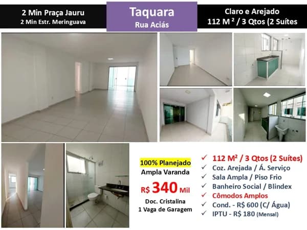 Apto JPA Taquara Aciás 112M²