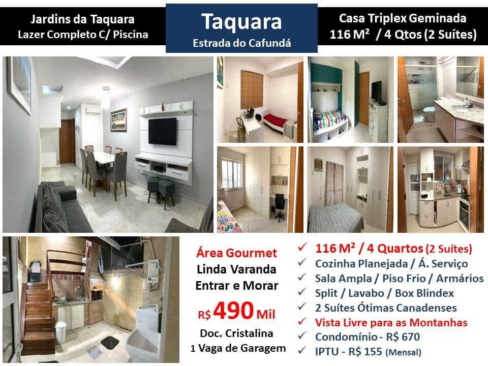 Casa JPA Taquara Jardins da Taquara 116M² 3