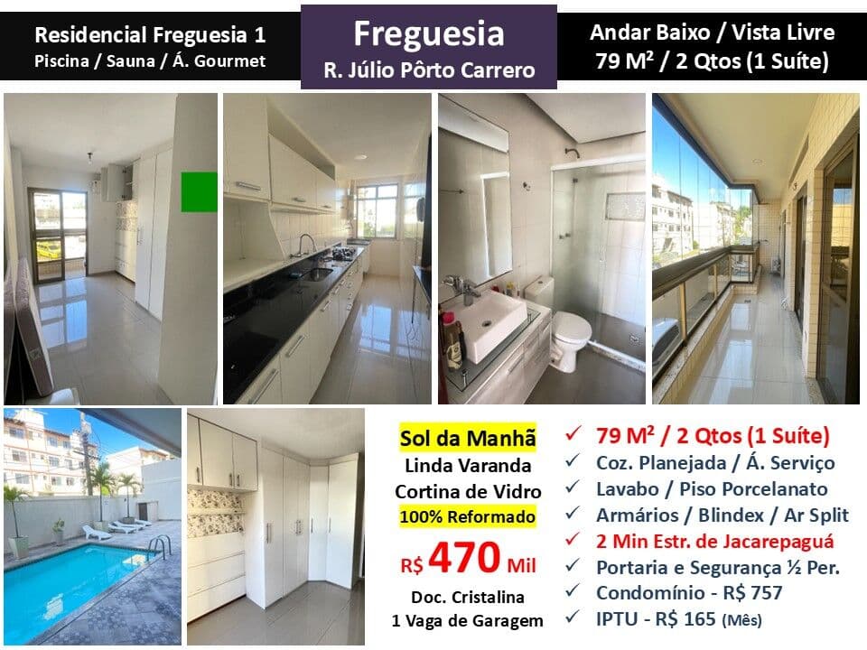Apto JPA Freguesia Júlio Pôrto Carrero Residencial Freguesia 1 79M²