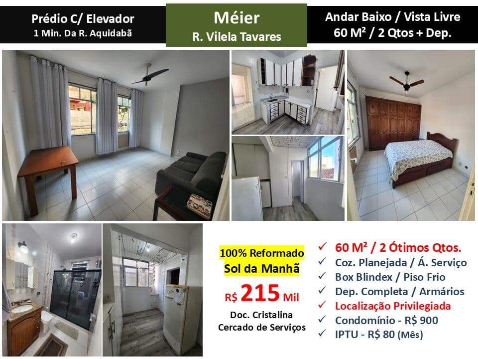 Apto Méier Vilela Tavares 60M²